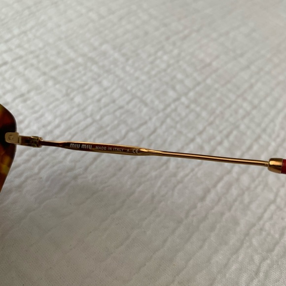 MIU MIU Sunglasses SMU06O Havana/Pink - Picture 2 of 6